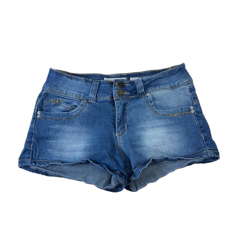 YMI. Blue Jean Shorts Raw Hem Medium Wash